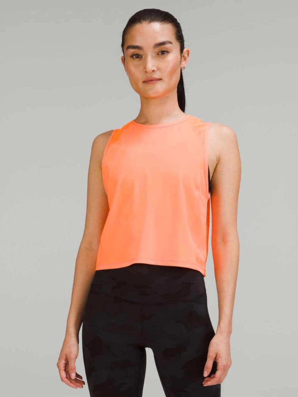Lululemon Women's Sculpt Cropped Tank Top - Orange
